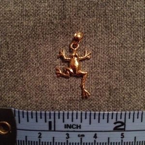 14K Gold Plated Frog Charm